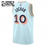 Maillot NBA San Antonio Spurs Jeremy Sochan Nike 2024-25 City Edition Bleu Swingman - Enfant